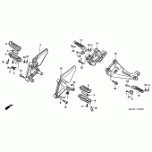 Схема узла: Подножки для Honda CBR1100XX Blackbird
