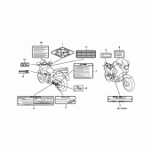 Схема вузла: Інформаційні наклейки для Honda XL700V Transalp