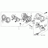 Схема вузла: Панель приладів для Honda CBF500