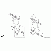 Схема вузла: Задня підвіска для Honda VT750 Shadow Aero