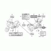 Схема узла: Информационные наклейки (NT700V6-8/NT700VA6-8) для Honda NT700 Deauville