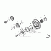 Схема вузла: Привід стартера для Honda CBR600 CBR600RR