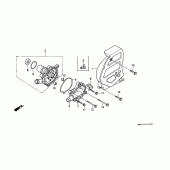 Схема вузла: Водяний насос для Honda XL600 Transalp