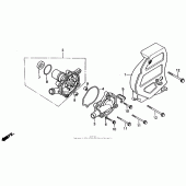 Схема узла: Водяной насос для Honda XL600 Transalp