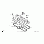 Схема узла: Клапанная крышка для Honda CB750 Nighthawk