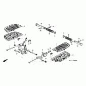 Схема вузла: Підніжки для Honda VTX1300