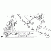 Схема вузла: Верхня траверса & Кліпон керма для Honda CBR600