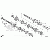 Схема вузла: Трансмісія для Honda CB300F