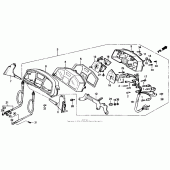 Схема узла: Спидометр + тахометр для Honda VTR250 VTR