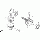 Схема вузла: Колінчастий вал для Honda XR600