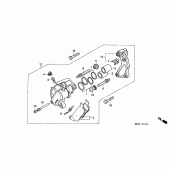 Схема узла: Передний тормозной суппорт (VT1100CR) для Honda VT1100 Shadow