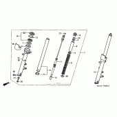 Схема узла: Передняя вилка ( 04-) для Honda CB900 919