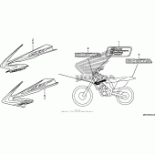 Схема узла: Mark (2) для Honda CRF450 CRF450X