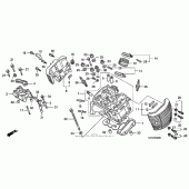 Схема узла: Головка цилиндра (fr.) для Honda VT750 Shadow Spirit