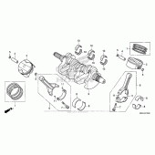 Схема узла: Коленчатый вал & Поршень для Honda VFR1200 VFR