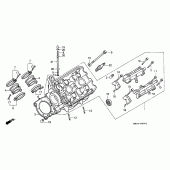 Схема узла: Left головка цилиндра для Honda ST1100 Pan-European Police