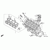 Схема узла: Головка цилиндра (1) для Honda CBR600 CBR600F