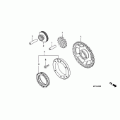 Схема вузла: Привід стартера для Honda FJS400 Silver Wing