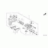 Схема вузла: Задній гальмівний супорт для Honda CBR600 CBR600RR