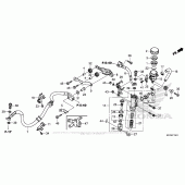 Схема вузла: Задній гальмівний циліндр 2 для Honda CBR1000 CBR1000RR (ABS) Fireblade