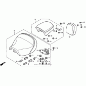 Схема узла: Vt1100c seat 97 для Honda VT1100 Shadow Spirit