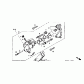Схема узла: Передний тормозной суппорт для Honda VT1100 Shadow Spirit