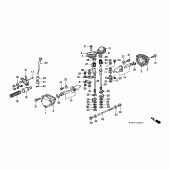 Схема узла: Клапан выхлопа для Honda CR250