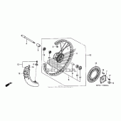 Схема узла: Передние колесо для Honda CRF150 CRF150F