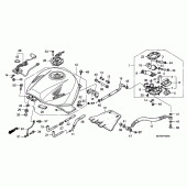 Схема вузла: Паливний бак для Honda VFR800 VFR