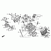 Схема вузла: Головка циліндра (fr.) Для Honda VT750 Shadow Deluxe