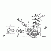 Схема вузла: Головка циліндра (rr.) Для Honda VTX1800