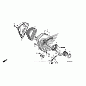 Схема вузла: Повітряний фільтр для Honda VT1300 Sabre