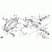 Схема вузла: Заднє крило для Honda NSA700 DN-01