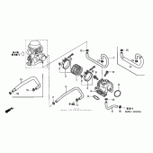 Схема вузла: Впускні патрубки (маніфолди) для Honda VT600 Shadow VLX