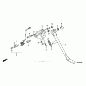 Схема вузла: Бічна підніжка для Honda VTX1800