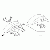 Схема вузла: Переднє крило для Honda XL125 Varadero