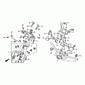 Схема вузла: Верхня траверса & Кліпон керма для Honda ST1100 Pan-European