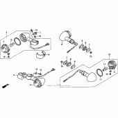 Схема вузла: Поворотники для Honda VT600 Shadow VLX Deluxe
