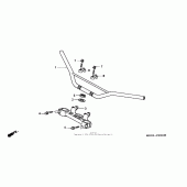 Схема вузла: Верхня траверса & Кліпон керма для Honda XR650