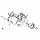 Схема вузла: Переднє колесо для Honda XRV750 Africa Twin