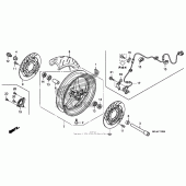 Схема вузла: Переднє колесо для Honda CBR1000 CBR1000RR Fireblade