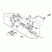 Схема узла: Задний тормозной суппорт для Honda CB1300 Super Four