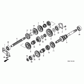 Схема вузла: Трансмісія для Honda GL1500 Gold Wing Special Edition