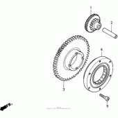 Схема вузла: Привід стартера для Honda CBR600 CBR600F2