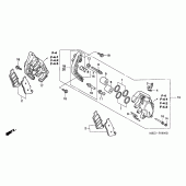 Схема вузла: Передній гальмівний супорт для Honda CB600F Hornet