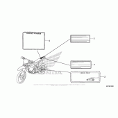 Схема вузла: Інформаційні наклейки для Honda CRF250 CRF250X