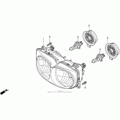 Схема узла: Фара для Honda GL1500 Valkyrie Interstate