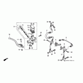 Схема узла: Передний тормозной цилиндр для Honda CBR600 CBR600F