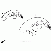 Схема вузла: Переднє крило для Honda VT1100 Shadow