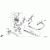 Схема узла: Главный цилиндр сцепления для Honda GL1800 Gold Wing